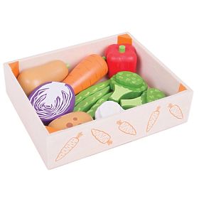 Bigjigs Toys Box with vegetables, Bigjigs Toys