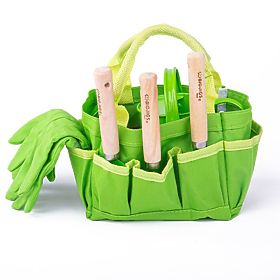 Bigjigs Toys Garden tool set in canvas bag green, Bigjigs Toys