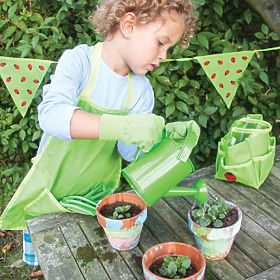 Bigjigs Toys Garden tool set in canvas bag green, Bigjigs Toys