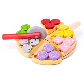 Bigjigs Toys Wooden Pizza Slicer, Bigjigs Toys