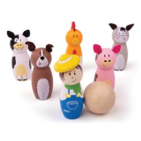 Bigjigs Toys Wooden skittles farm, Bigjigs Toys