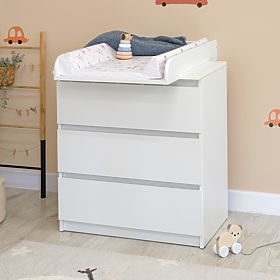 STARDUST Changing Dresser with Topper - White