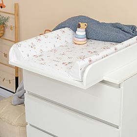 STARDUST Changing Dresser with Topper - White, Litdrew