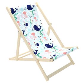 Children's beach chair Whales and jellyfish, Chill Outdoor