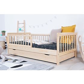 Children's Bed with Guardrail TEDDY - Natural, Ourbaby®