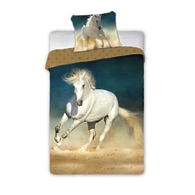 Children's bedding 140x200 cm + 70x90 cm White horse, Faro