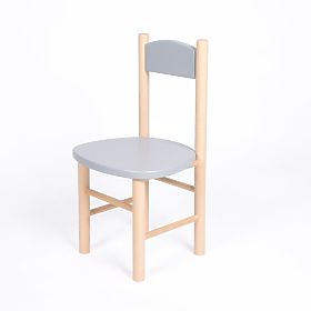 Children's Chair Polly - Gray, Drewnopol