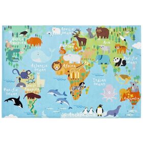 Children's rug - World map