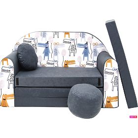 Children's Sofa Crocodiles - Grey, Welox