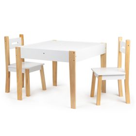 Children's Wooden Table with Chairs Natural, EcoToys