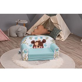 Children's sofa Sleeping bear - turquoise, Delta-trade