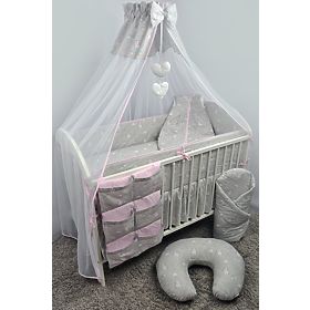 Crib bedding set 120x90cm Pony grey banaby.eu