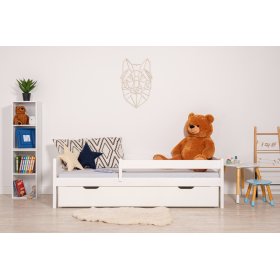 Children's Bed Paul with Guardrail - White