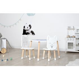 Children's Table with Chairs - Fox - White, Ourbaby®