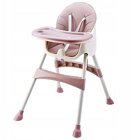 Dining chair Prima 2in1 - pink and white, EcoToys