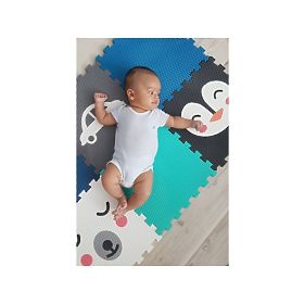 Foam play mat 6 pcs - Bear, penguin and car, VYLEN