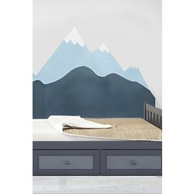 Foam protection for the wall behind the bed Mountains - blue