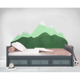 Foam protection for the wall behind the bed Mountains - green