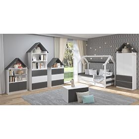 House-Shaped Dresser Sofie - Grey, BabyBoo