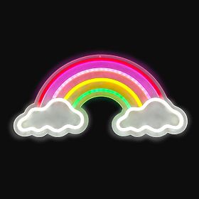 LED NEON LIGHT Lamp - Rainbow with Clouds