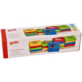 Motorized wooden toy - recognition of shapes, Goki