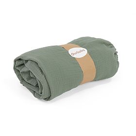 Muslin Fitted Sheet Ourbaby 160x80 cm - Green, Ourbaby®