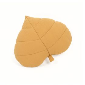 Muslin Pillow Ourbaby 38x35 cm Leaf - Mustard, Ourbaby®