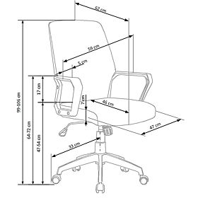 Office chair Spin - beige - white, Halmar