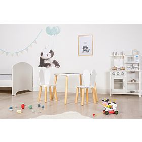 Ourbaby - Children's Table and Chairs with Bunny Ears, SENDA