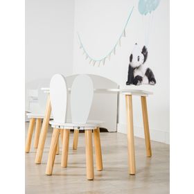 Ourbaby - Children's Table and Chairs with Bunny Ears, SENDA