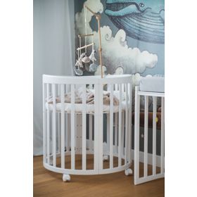 Oval Growing Crib Ruby 7in1 PLUS - White