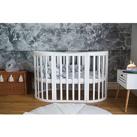 Oval Growing Crib Ruby 7in1 PLUS - White