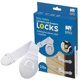 SIPO Child lock for furniture with strap - 10 pcs