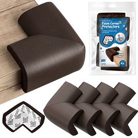 SIPO Foam protection for furniture corners, black - 4 pcs