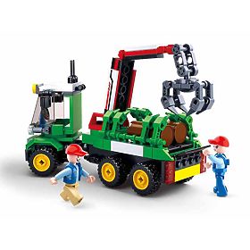 Sluban Town Farm Construction Set M38-B0778 - Tractor with Log Trailer, Sluban