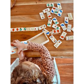 Small Foot Wooden games Domino farm smaller, small foot