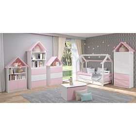 House-Shaped Bookshelf Sofie - Pink, BabyBoo