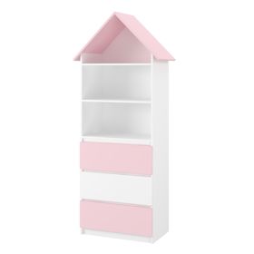 House-Shaped Bookshelf Sofie - Pink, BabyBoo