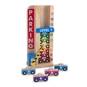 Stackable parking garage with toy cars, Melissa & Doug