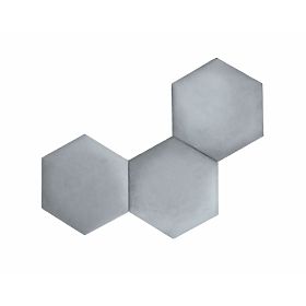 Upholstered panel Hexagon - gray, MIRAS