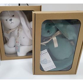 Velor toy Rabbit 35 cm - gray, TOLO