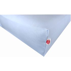 Waterproof cotton sheet - light blue 120 x 60 cm