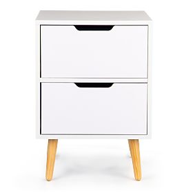 White NORLA bedside table, MODERNHOME