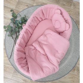 Wicker bed linen set - pink