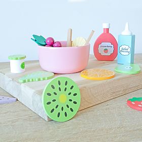 Wooden food - cutting - Fresh fruit salad