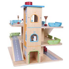 Wooden garage with elevator, EcoToys