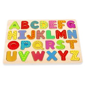 Wooden puzzle alphabet - capital letters, Lelin