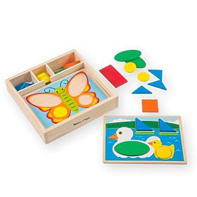 Wooden puzzle - Mosaic - colors and shapes, Melissa & Doug